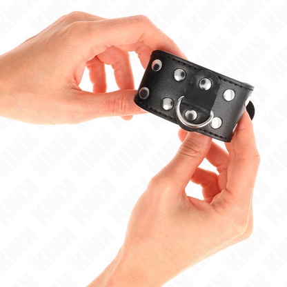 KINK - BLACK ADJUSTABLE DOUBLE NAIL BRACELETS