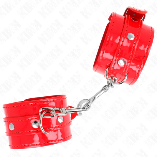 KINK - BRIGHT RED HAND CUFFS ADJUSTABLE 23-33 CM