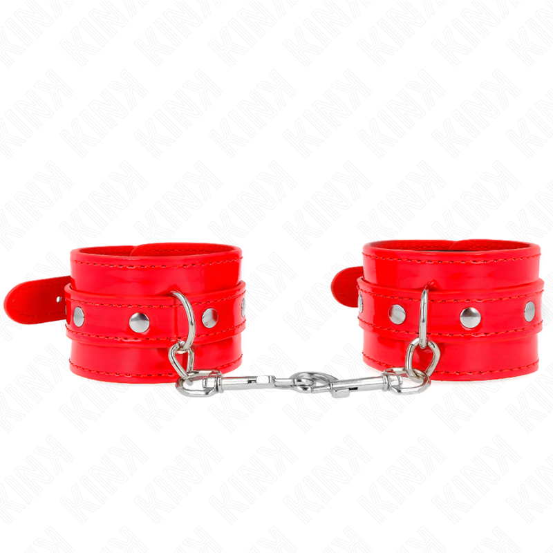 KINK - BRIGHT RED HAND CUFFS ADJUSTABLE 23-33 CM