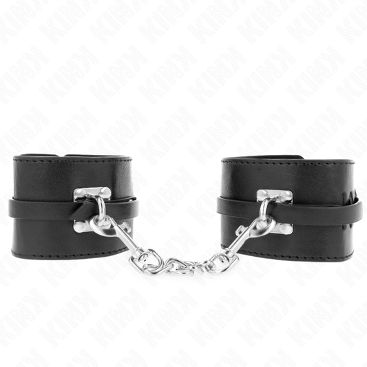 KINK - DELUXE BLACK ADJUSTABLE LOCKING WRIST CHAINS 14.5-21 CM X 6 CM