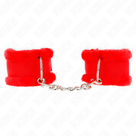 KINK - ADJUSTABLE RED FURRY LINING WRIST 17-31 CM X 7 CM