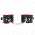 Kink - Pulso Premium Forro De Pele Vermelho Com Cinto Preto Ajustável 17-29 Cm X 6 Cm