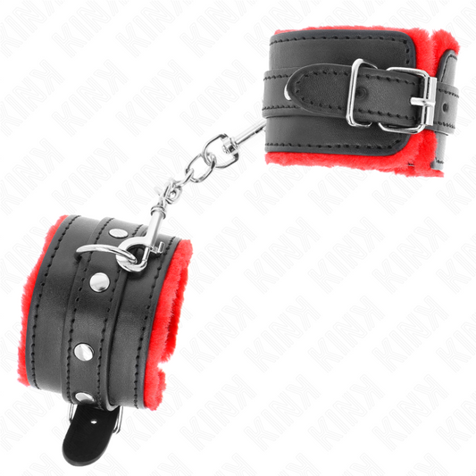 KINK - PREMIUM RED LEATHER LINING WRIST WITH ADJUSTABLE BLACK BELT 17-29 CM X 6 CM