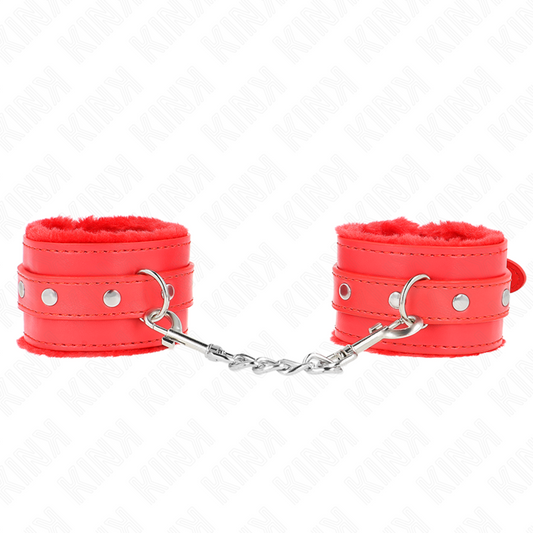 KINK - PREMIUM RED FUR LINING WRIST WITH ADJUSTABLE RED BELT 17-29 CM X 6 CM