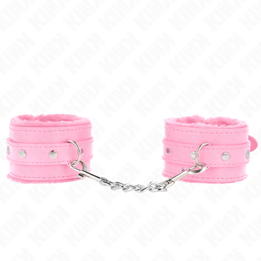 KINK - PREMIUM PINK FUR LINING WRIST WITH ADJUSTABLE PINK BELT 17-29 CM X 6 CM