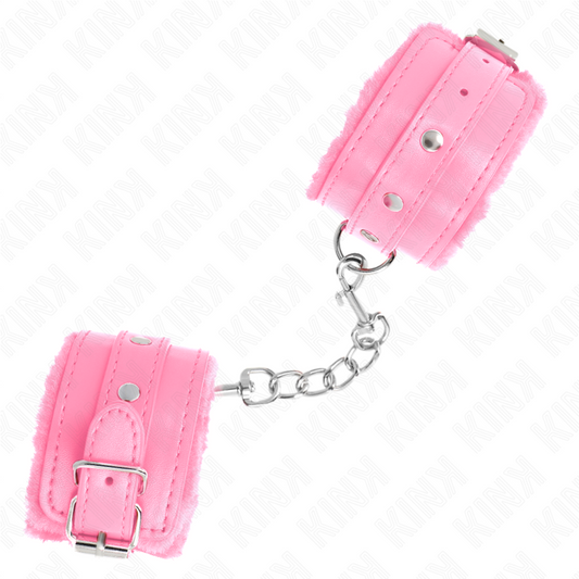 KINK - PREMIUM PINK FUR LINING WRIST WITH ADJUSTABLE PINK BELT 17-29 CM X 6 CM