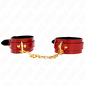 Kink - Punhos Joanna Angel Vermelho Ajustável Com Corrente De Ouro 16,5-26 Cm X 4 Cm