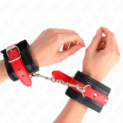 KINK - BLACK WRIST WITH ADJUSTABLE RED BELT 17-28 CM X 6 CM