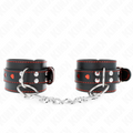 Kink - Pulso Preto Com Inserção De Coração Vermelho Ajustável 21-28 Cm X 5,5 Cm