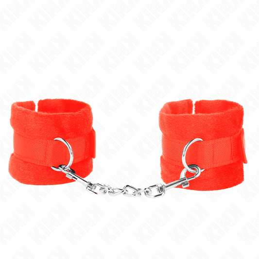 KINK - RED BEGINNER SKIN HANDCUFFS 30 X 7 CM