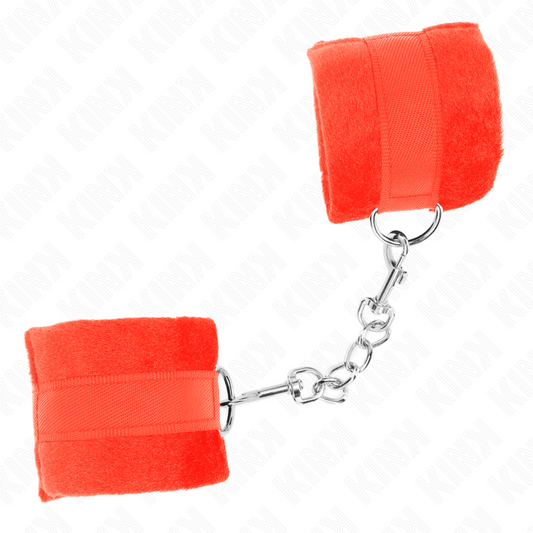 KINK - RED BEGINNER SKIN HANDCUFFS 30 X 7 CM