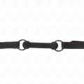 Kink - Mordaça De Osso Com Alça De Couro Preta Ajustável 41-57 Cm
