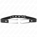 Kink - Mordaça De Gancho De Metal 11,5 Cm Com Alça De Couro Ajustável 39-58 Cm X 2 Cm