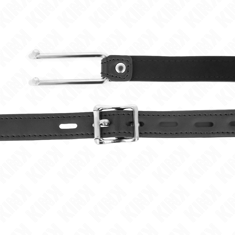 KINK - 11.5 CM METAL HOOK GAG WITH ADJUSTABLE LEATHER STRAP 39-58 CM X 2 CM