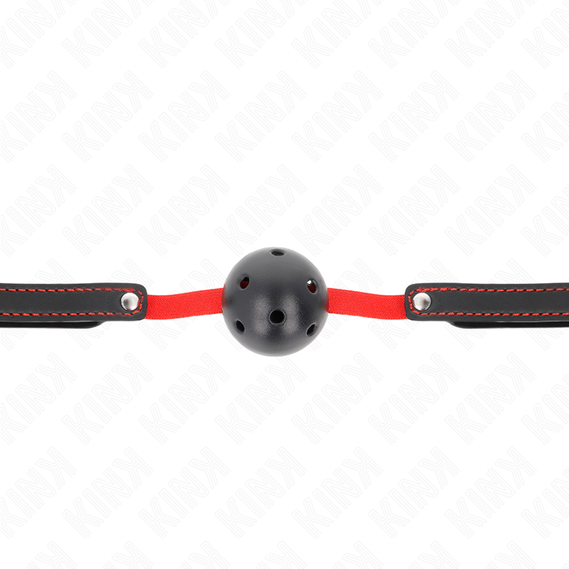 KINK - MORDAZA DE BOCA HUECO DURA DE 4,5 CM CON CINTURÓN ELÁSTICO 56 x 1,5 CM