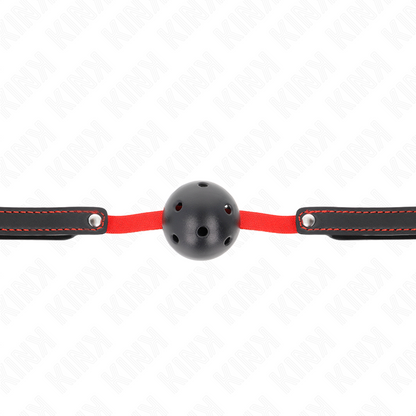KINK - MORDAZA DE BOCA HUECO DURA DE 4,5 CM CON CINTURÓN ELÁSTICO 56 x 1,5 CM
