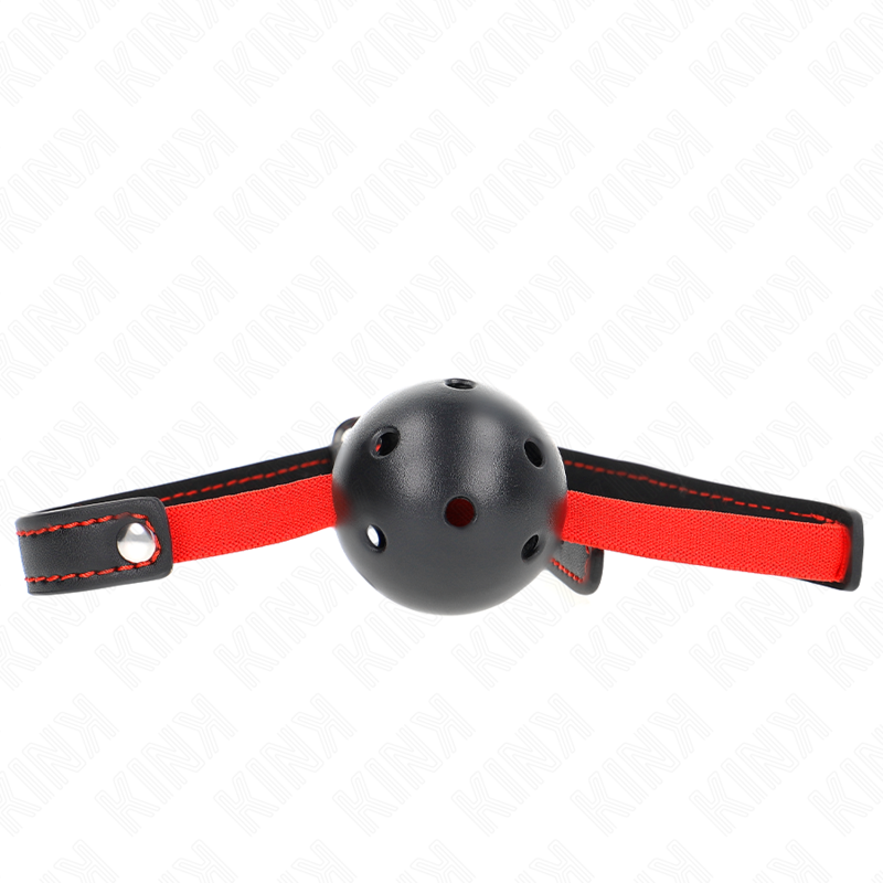 KINK - MORDAZA DE BOCA HUECO DURA DE 4,5 CM CON CINTURÓN ELÁSTICO 56 x 1,5 CM