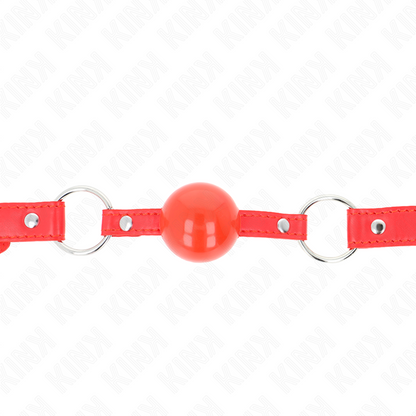 KINK - TPE BALL GAG 4 CM WITH RED LOCK 60 x 2 CM