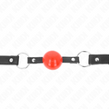 Kink - Bola Mordaça 4 Cm Com Fechadura Bola Vermelha Alça Preta 60 X 2 Cm