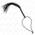Kink - Mini Chicote De Silicone Com 6 Contas Pretas 26 Cm