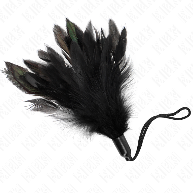KINK - PLUMAS DE COSQUILLEO CON MANGO DE CUERDA BASE DE PLÁSTICO 15 CM