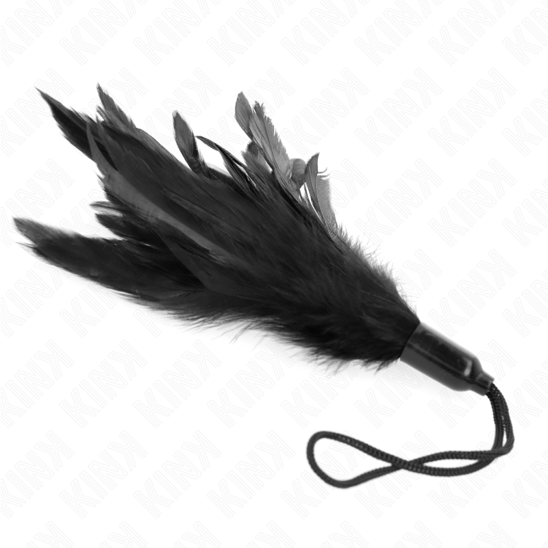 KINK - PLUMAS DE COSQUILLEO CON MANGO DE CUERDA BASE DE PLÁSTICO 15 CM