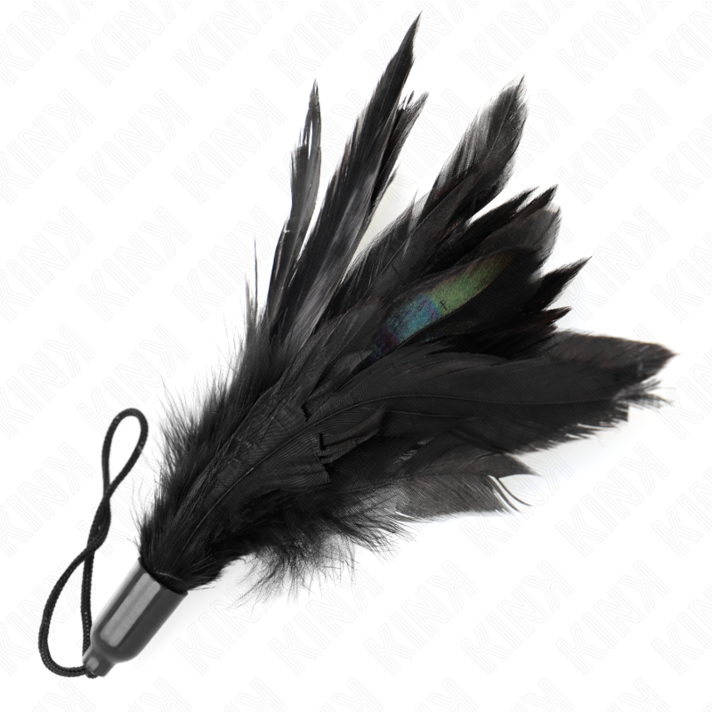 KINK - PLUMAS DE COSQUILLEO CON MANGO DE CUERDA BASE DE PLÁSTICO 15 CM