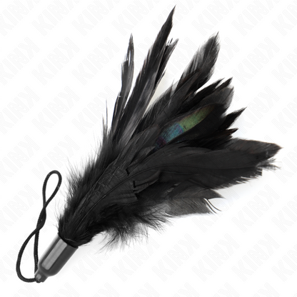 KINK - PLUMAS DE COSQUILLEO CON MANGO DE CUERDA BASE DE PLÁSTICO 15 CM