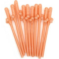 Diablo Picante - 10 Pajitas con Forma de Pene