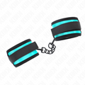 Kink - Gancho y lazo nailon correa de muñeca negro-azul ajustable 18-32 cm x 5 cm