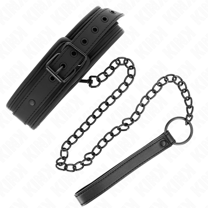 KINK - COLLAR BONDAGE DE NEOPRENO MODELO 1 CON CINTURÓN AJUSTABLE DE 78 CM 37,5 X 49,5 CM