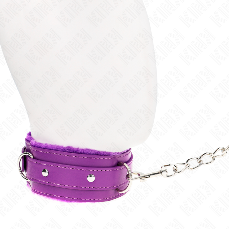 KINK - COLLAR WITH LEASH 65 CM WITH PURPLE RESTRICTIONS 36-42 CM X 5.5 CM