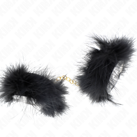 KINK - FEATHER HANDCUFFS WITH GOLD CHAIN MODEL 0