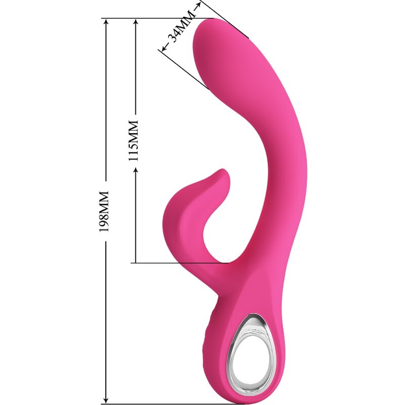 PRETTY LOVE - VIBRADOR FRITZ RABBIT 12 VIBRACIONES ROSA