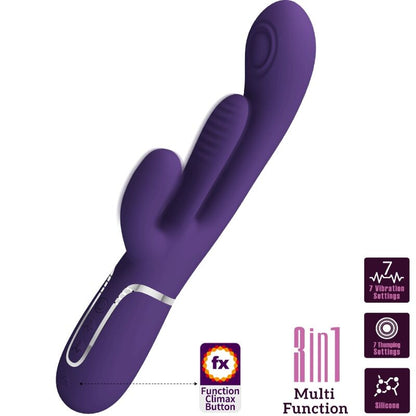 PRETTY LOVE - SHANIA TRIPLE RABBIT PURPLE MULTIFUNCTIONAL VIBRATOR