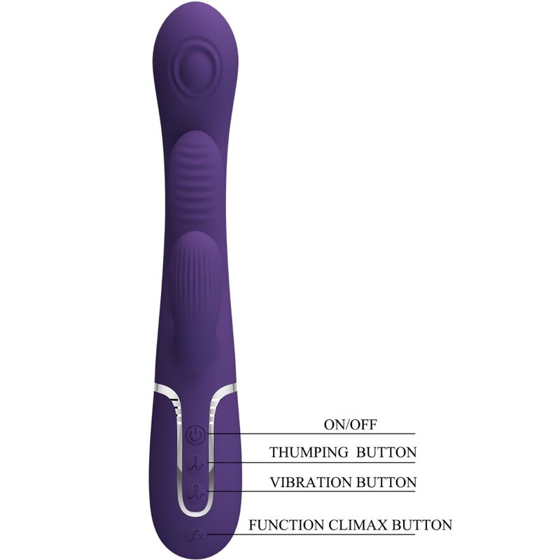 PRETTY LOVE - SHANIA TRIPLE RABBIT PURPLE MULTIFUNCTIONAL VIBRATOR