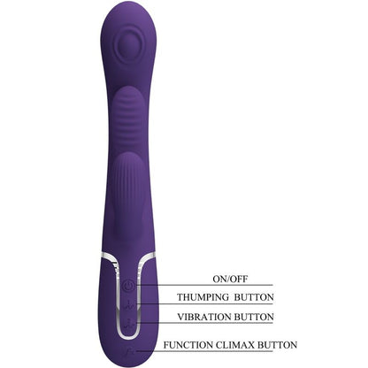 PRETTY LOVE - SHANIA TRIPLE RABBIT PURPLE MULTIFUNCTIONAL VIBRATOR