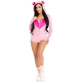 Leg Avenue - Body Urso De Veludo Rosa S