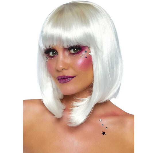 LEG AVENUE - PELUCA BOB BLANCA FOSFORESCENTE