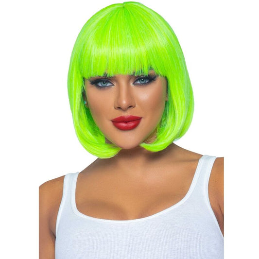 LEG AVENUE - PELUCA BOB FLUORESCENTE VERDE NEÓN