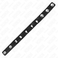 Kink - Anel De Couro Para Pênis Com Fecho De Pressão Forro Vermelho 21 X 1,5 Cm