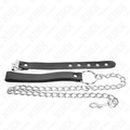 Kink - Anel De Couro Para Pênis Com Corrente 21,5 X 2 Cm E Corrente De Metal 60 Cm