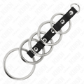 Kink - 5 Anéis De Metal De 3,2 Cm A 5 Cm Conectados Por Couro