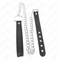 Kink - Anel De Couro Para O Pênis 21,5 X 2 Cm Com Corrente De Metal De 60 Cm E Tira De Couro