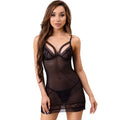 Livco Corsetti Fashion - Melisenda Cf 1709 Roupão De Banho + Camiseta + Tanga Preto S