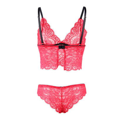 SUBBLIME - 953898 SILK AND LACE SHIRT + RED PANTIES S/M