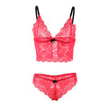 Subblime - 953904 Camisola De Seda E Renda + Calcinha Vermelha L/Xl