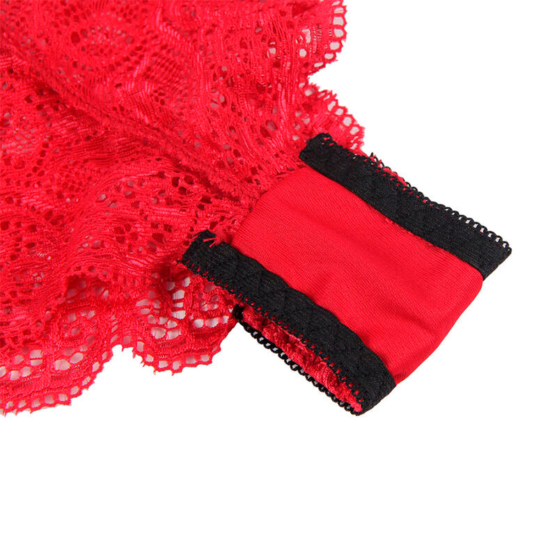 SUBBLIME - 953904 SILK AND LACE SHIRT + RED PANTIES L/GG