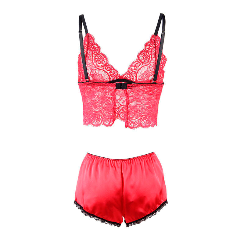 SUBBLIME - 953904 SILK AND LACE SHIRT + RED PANTIES L/GG