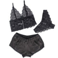 Subblime - 953911 Camisola De Seda E Renda + Calcinha Preta S/M